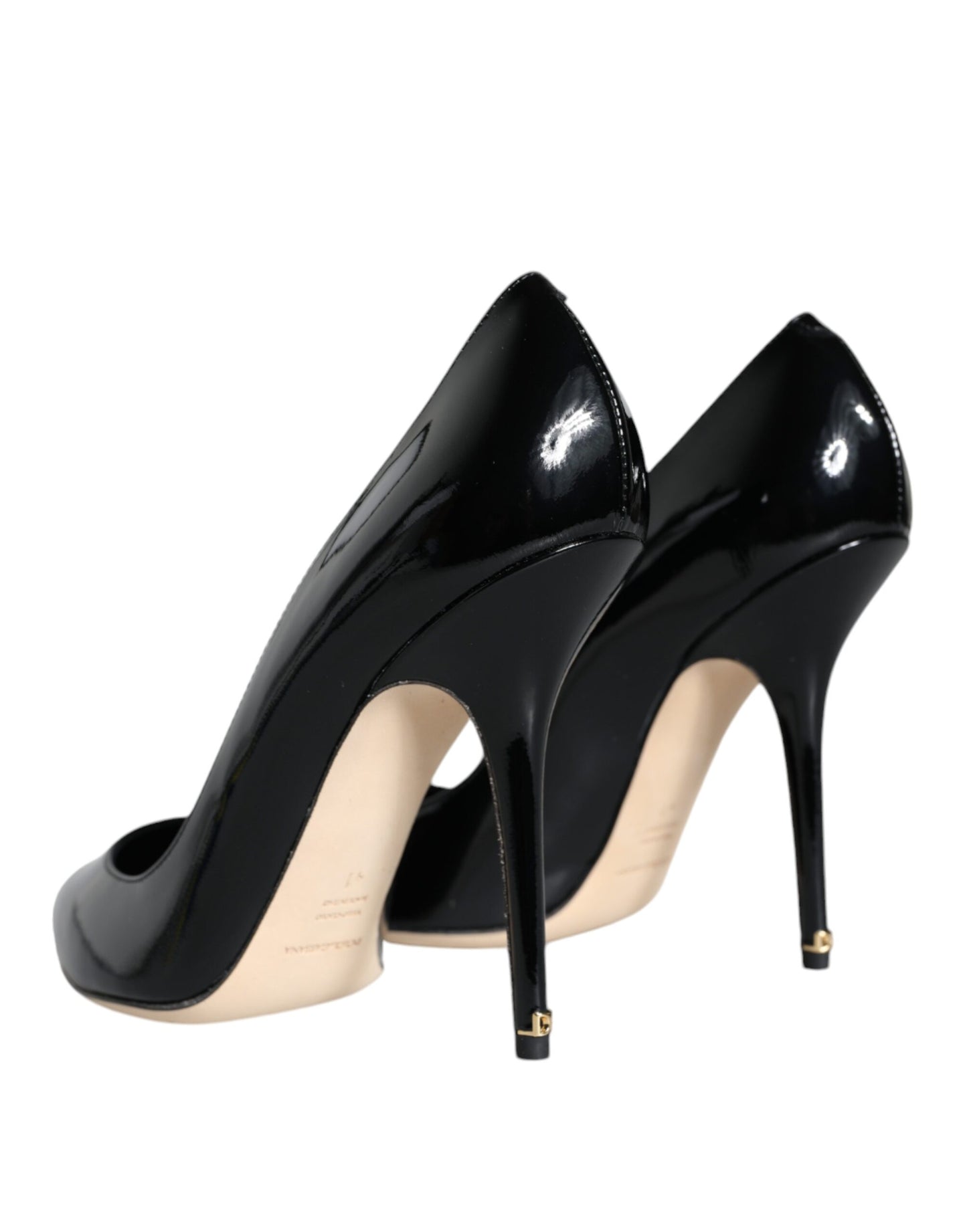 Escarpins Bellucci en cuir verni noir Dolce &amp; Gabbana