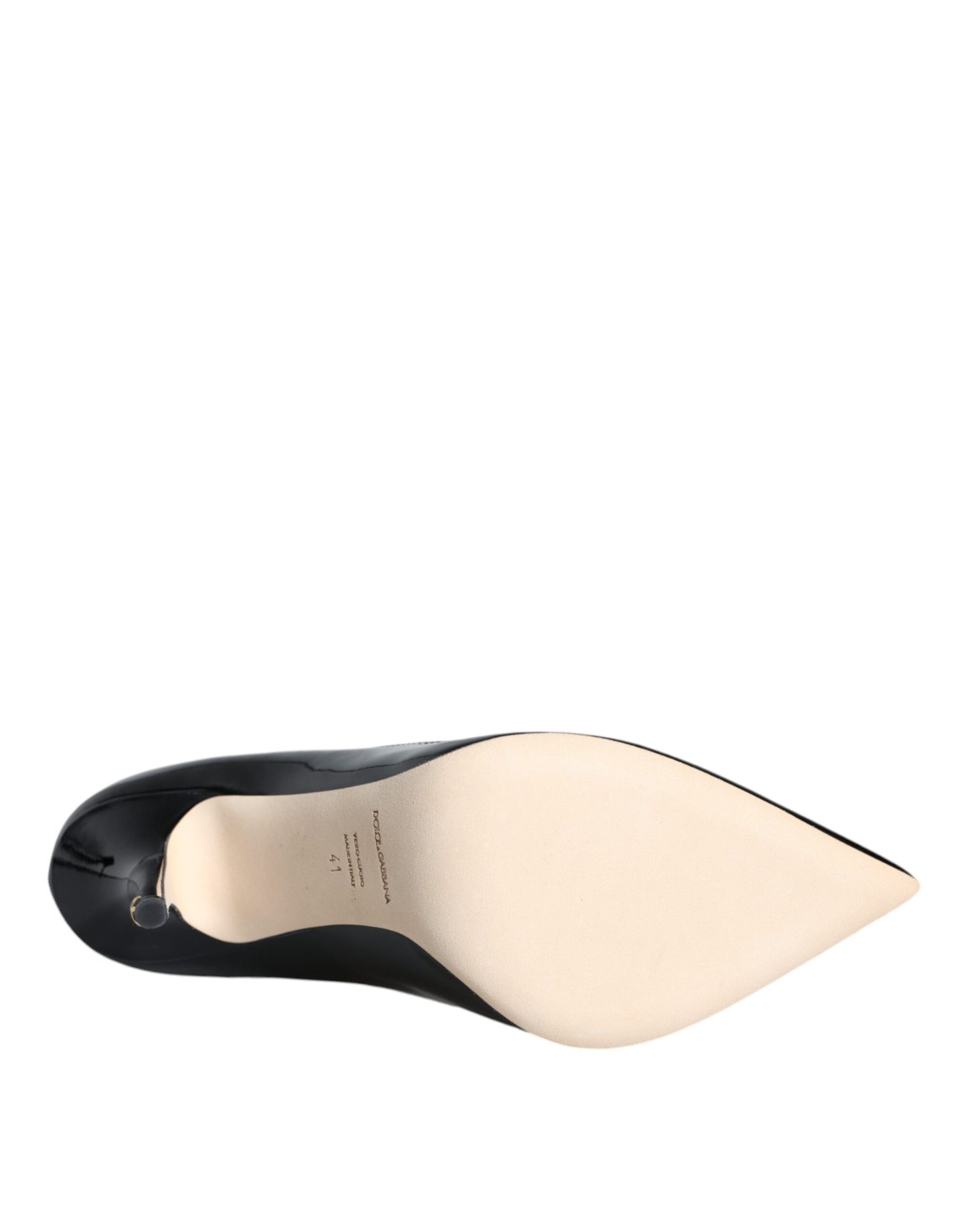 Escarpins Bellucci en cuir verni noir Dolce &amp; Gabbana