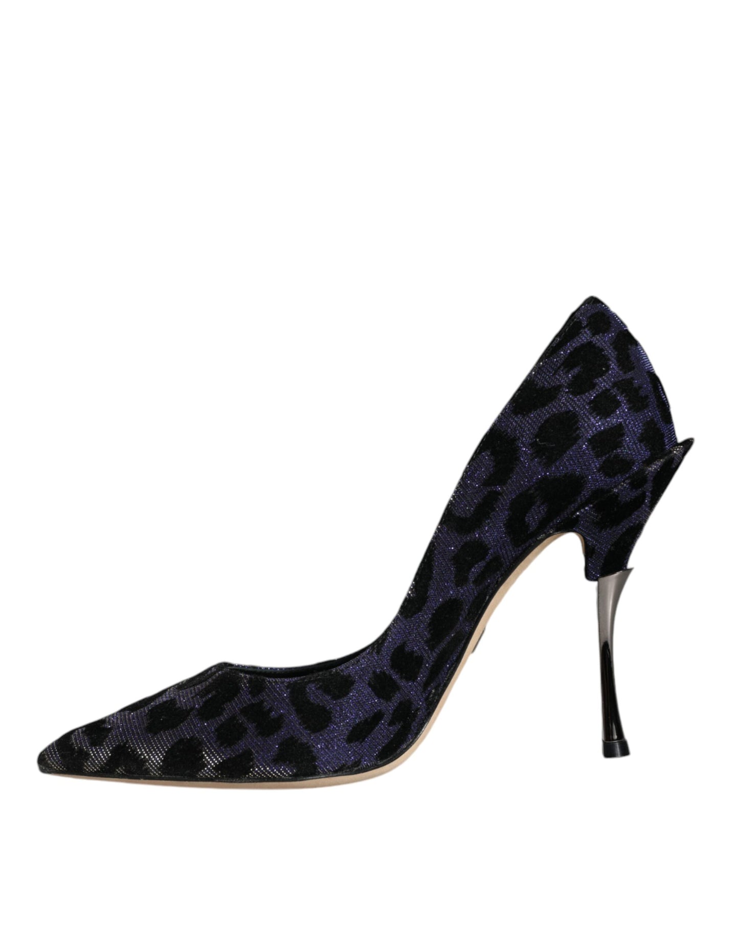 Dolce &amp; Gabbana Violett Leopard Lurex High Heels Pumps Schuhe