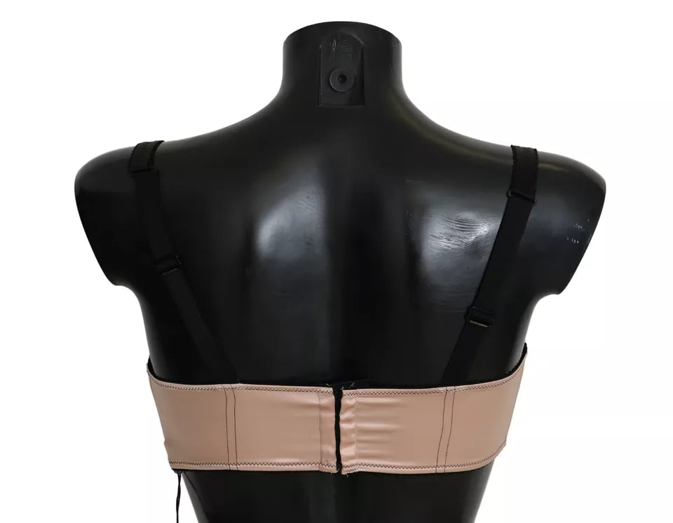Dolce &amp; Gabbana Soutien-gorge balconnet rose à bretelles noires
