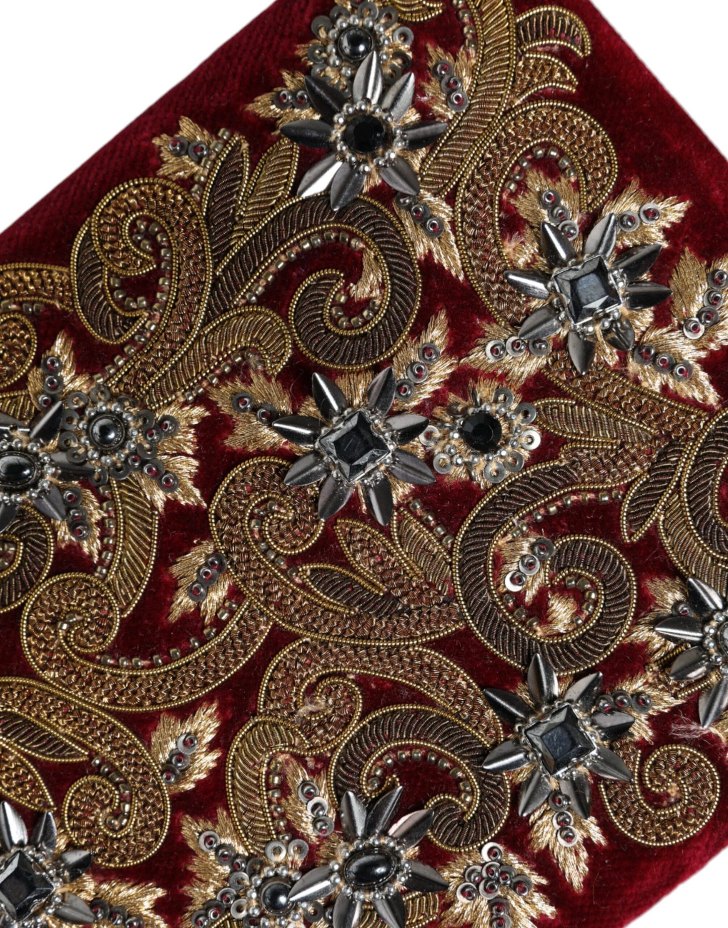 Dolce &amp; Gabbana Roter Samt Goldrahmen Clutch Abend Party Handtasche Tasche