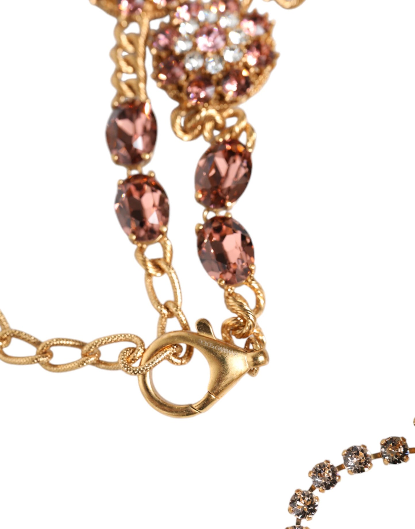 Ceinture Dolce &amp; Gabbana en laiton doré ornée de cristaux