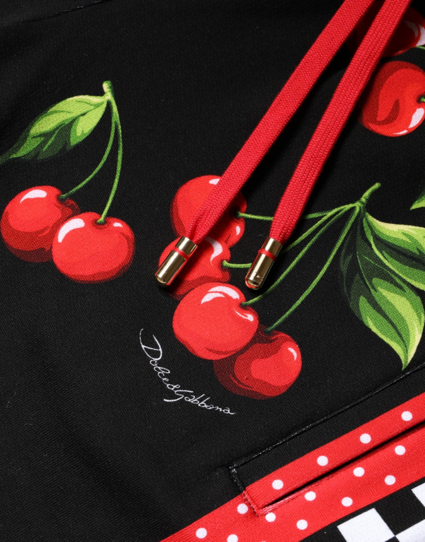 Pantalon de jogging taille moyenne Dolce &amp; Gabbana noir rouge cerise
