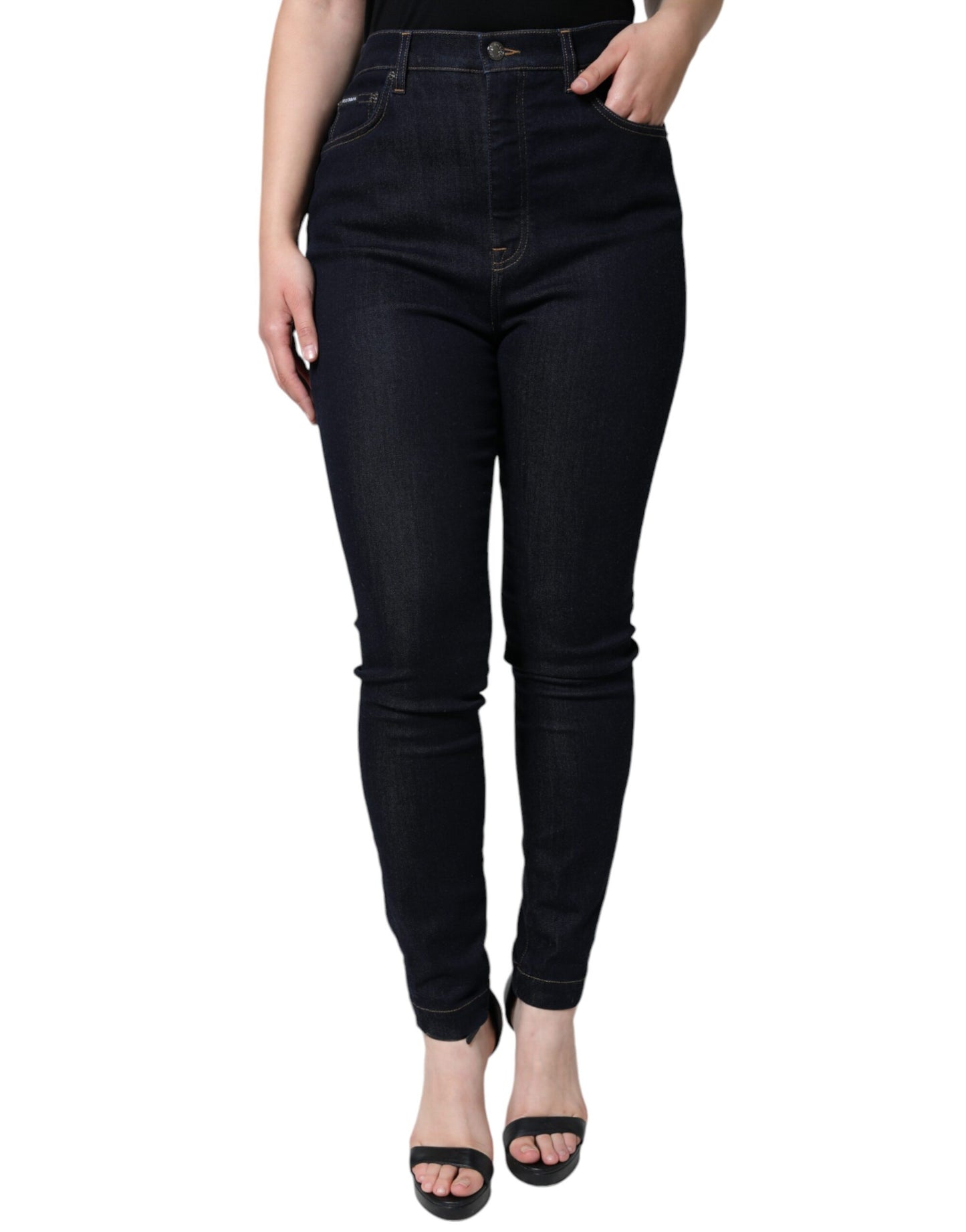Jean skinny taille haute noir GRACE de Dolce &amp; Gabbana
