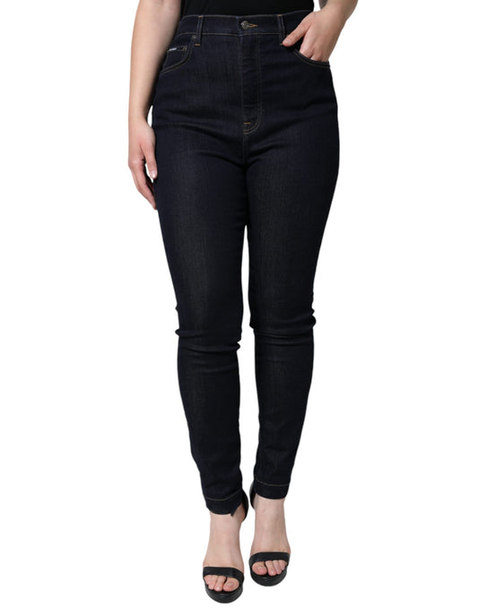 Jean skinny taille haute noir GRACE de Dolce &amp; Gabbana