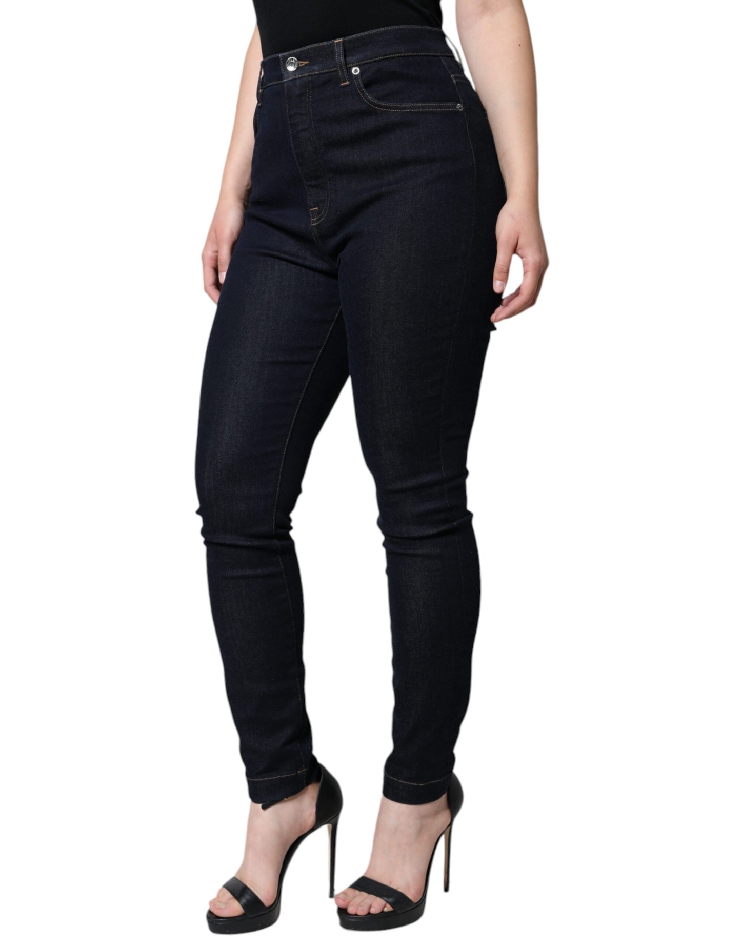 Jean skinny taille haute noir GRACE de Dolce &amp; Gabbana