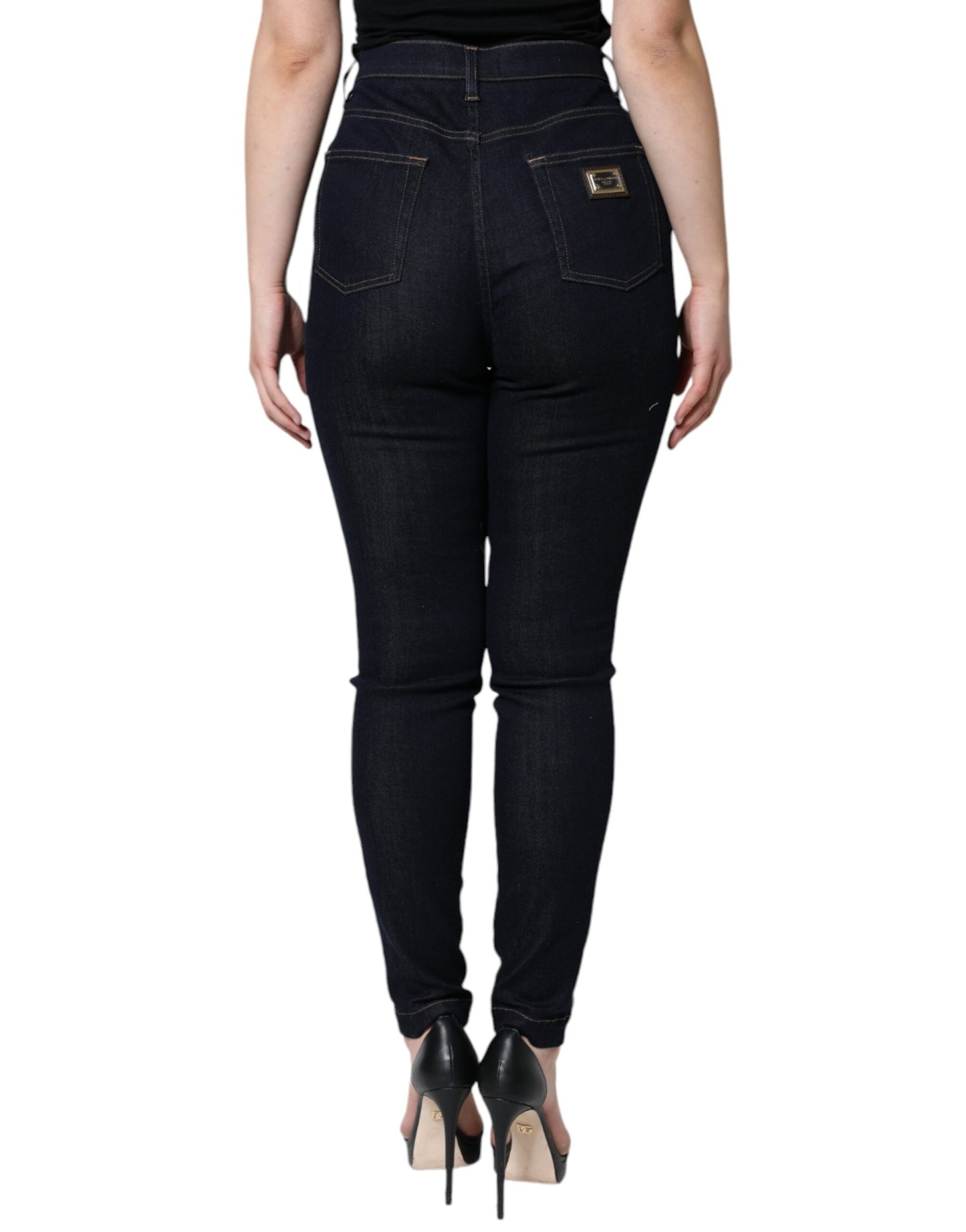 Jean skinny taille haute noir GRACE de Dolce &amp; Gabbana