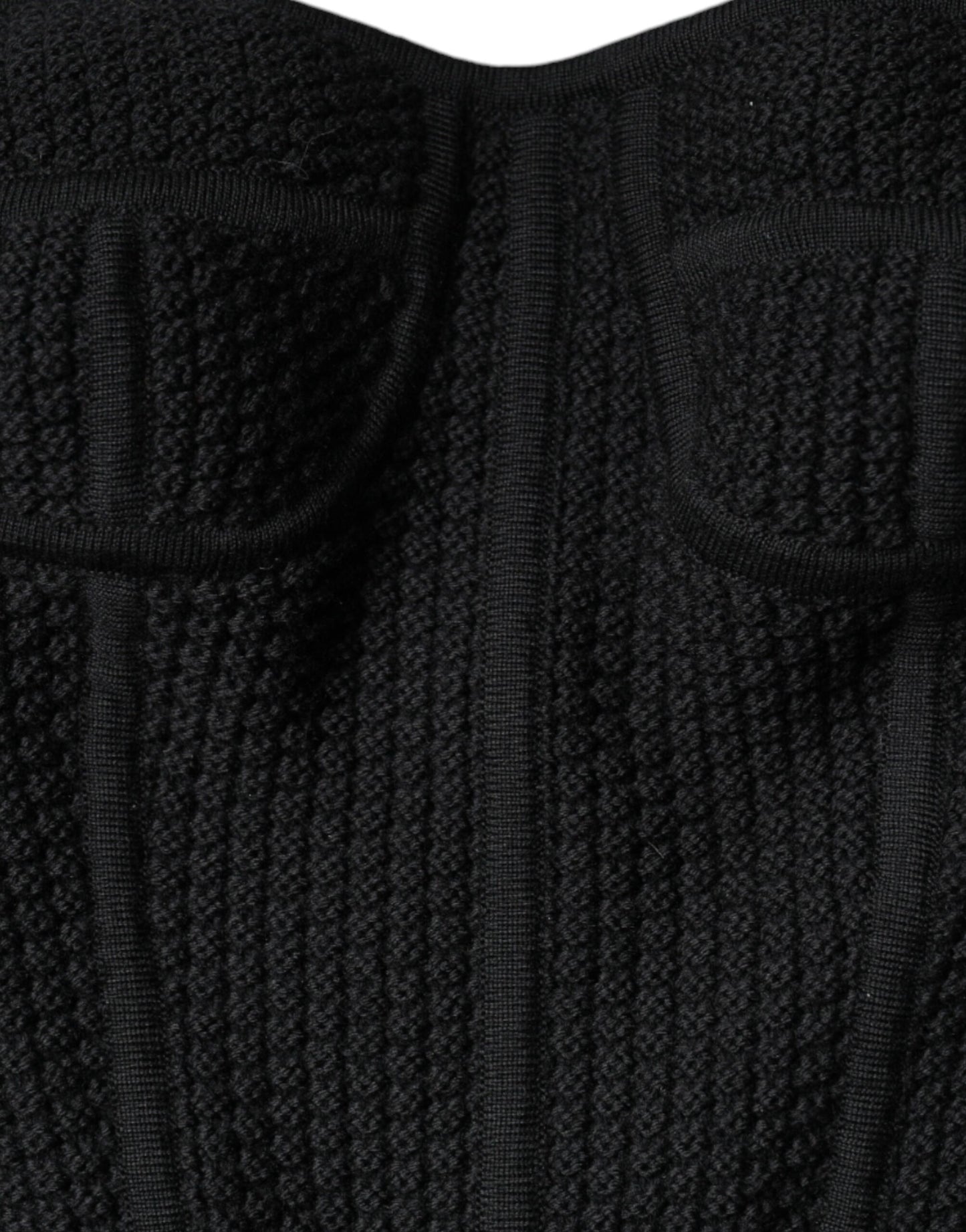 Dolce &amp; Gabbana Haut bustier noir sans manches style corset