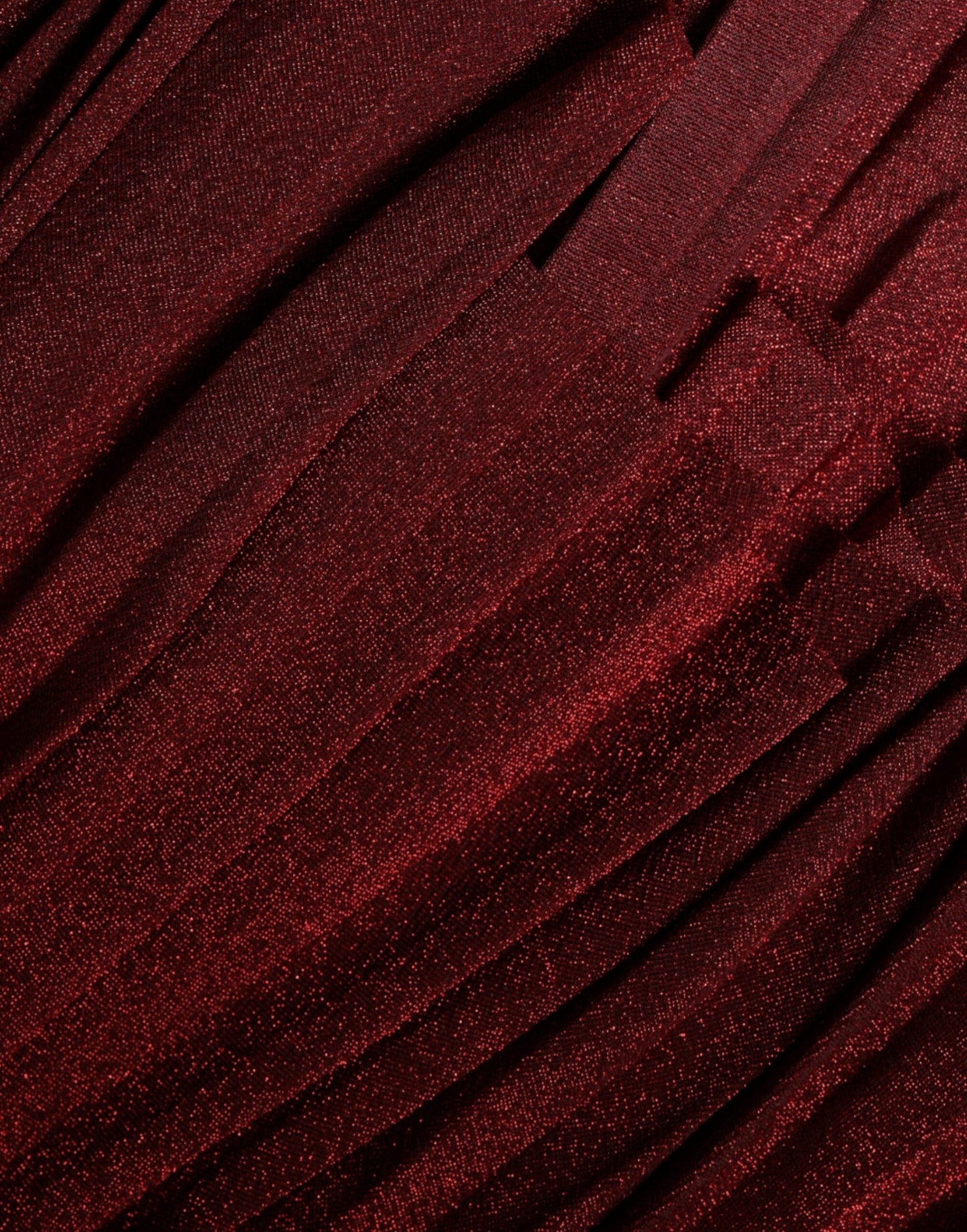 Robe courte plissée rouge asymétrique à coupe trapèze Dolce &amp; Gabbana