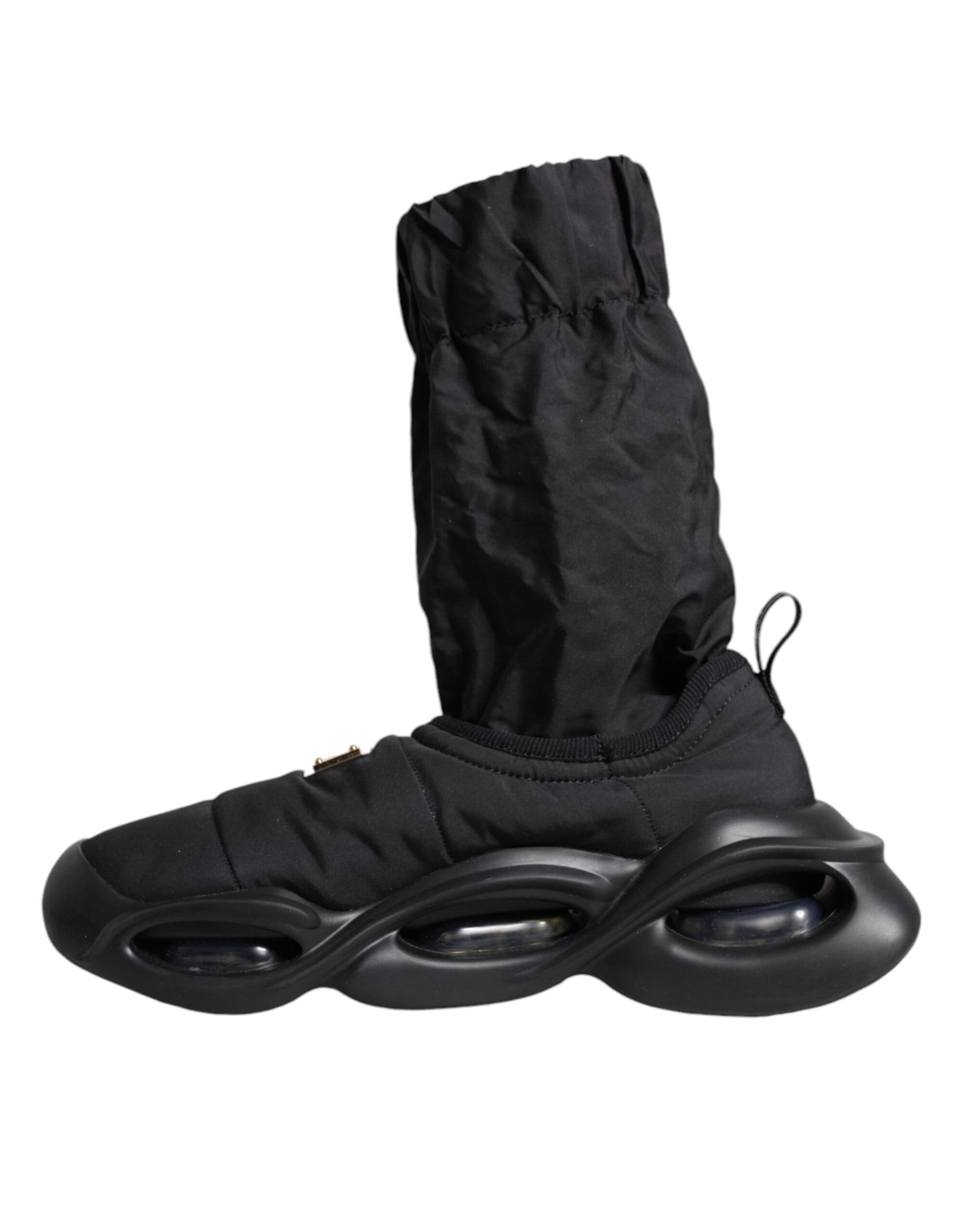 Baskets noires à enfiler Dolce &amp; Gabbana avec chaussettes ondulées