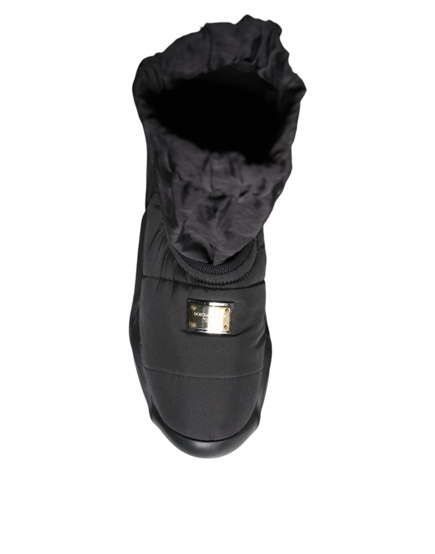 Baskets noires à enfiler Dolce &amp; Gabbana avec chaussettes ondulées