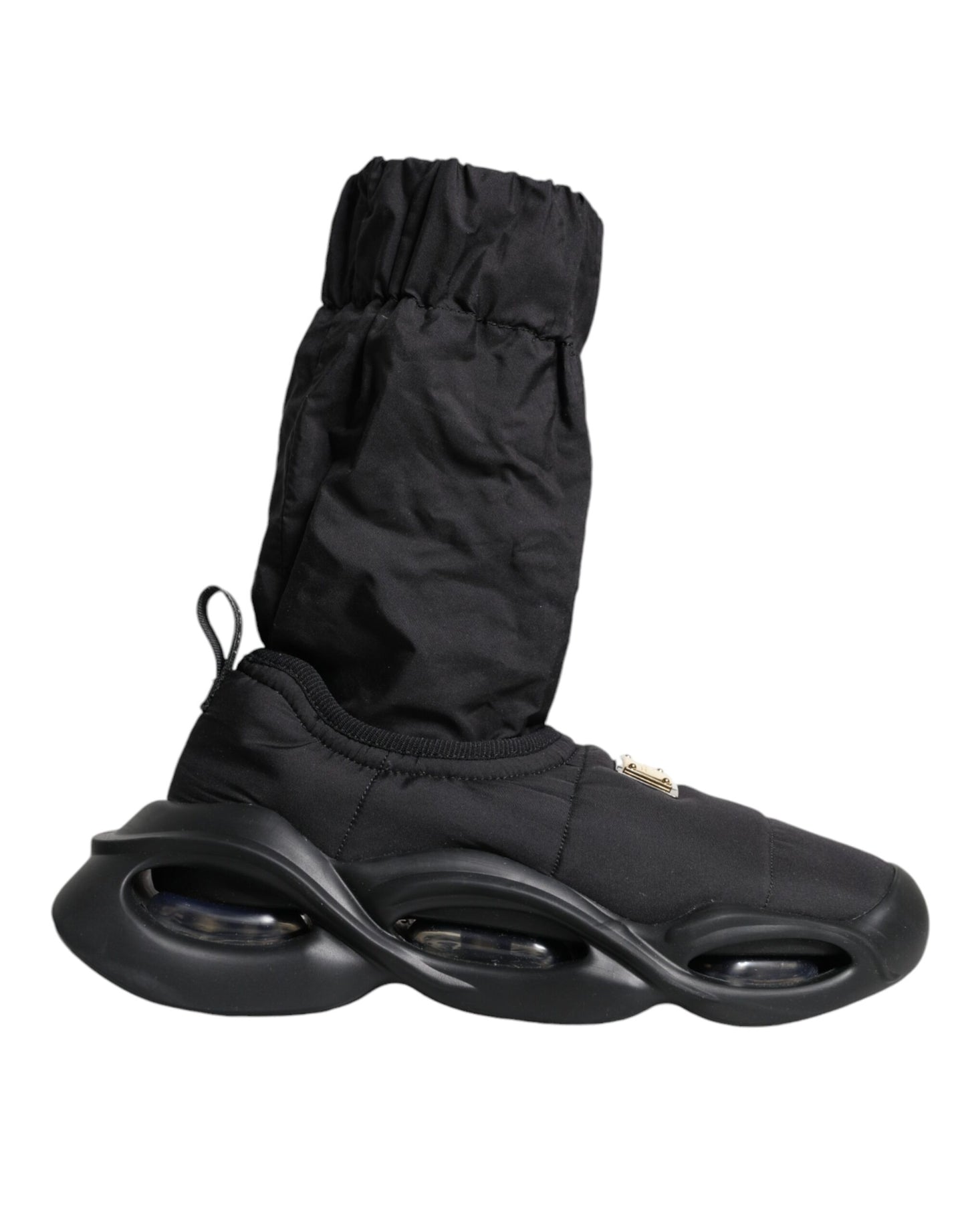 Baskets noires à enfiler Dolce &amp; Gabbana avec chaussettes ondulées