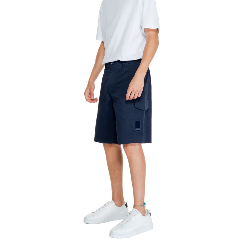Armani Exchange Blue Cotton Bermuda Shorts