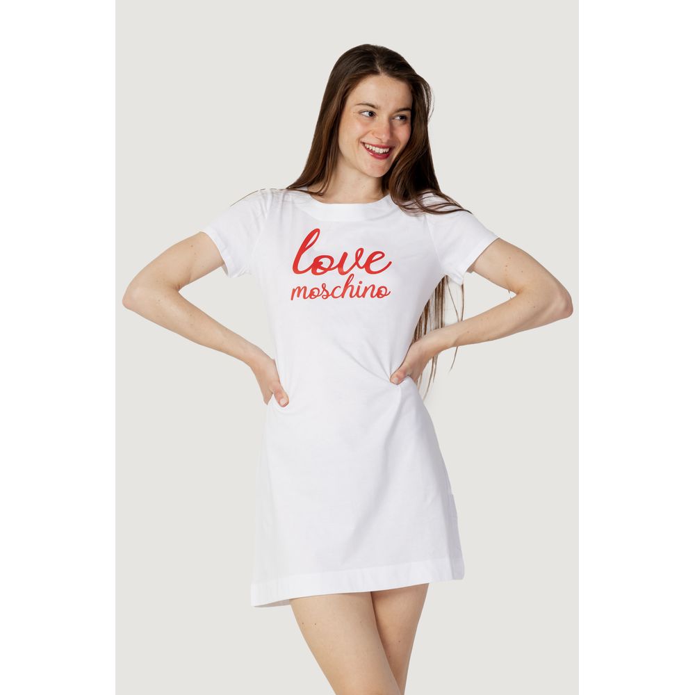 Love Moschino – Weiße Baumwollshorts