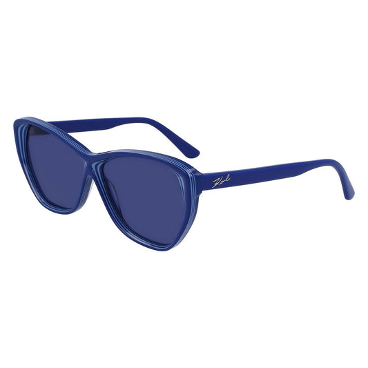 Lunettes de soleil en acétate bleu Karl Lagerfeld