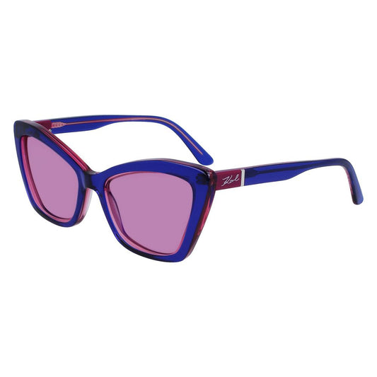 Lunettes de soleil en acétate bleu Karl Lagerfeld