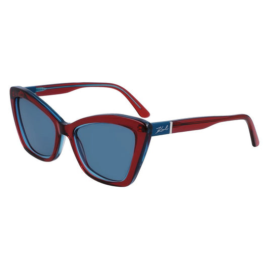 Lunettes de soleil en acétate rouge Karl Lagerfeld