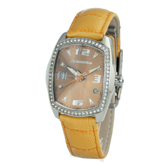 Chronotech Orange Lederuhr