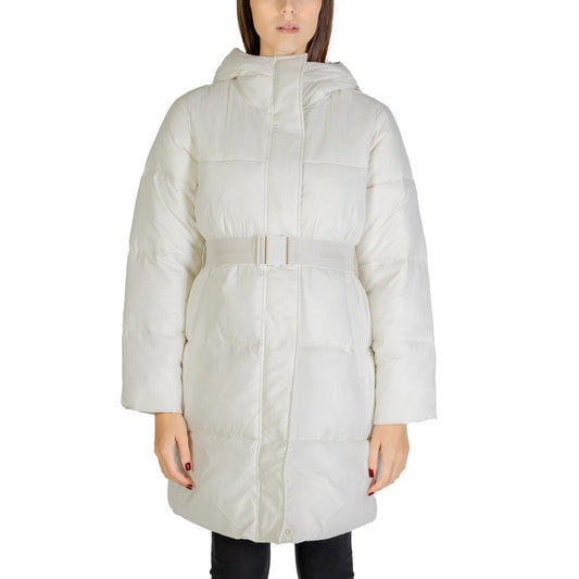 Vestes et manteaux en nylon crème Calvin Klein Jeans