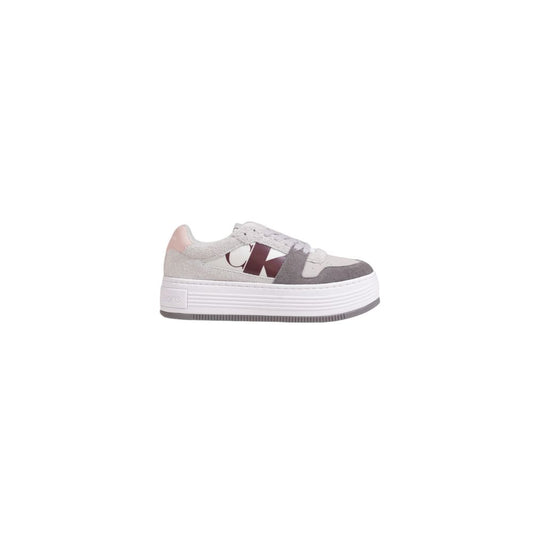 Baskets en cuir gris Calvin Klein Jeans