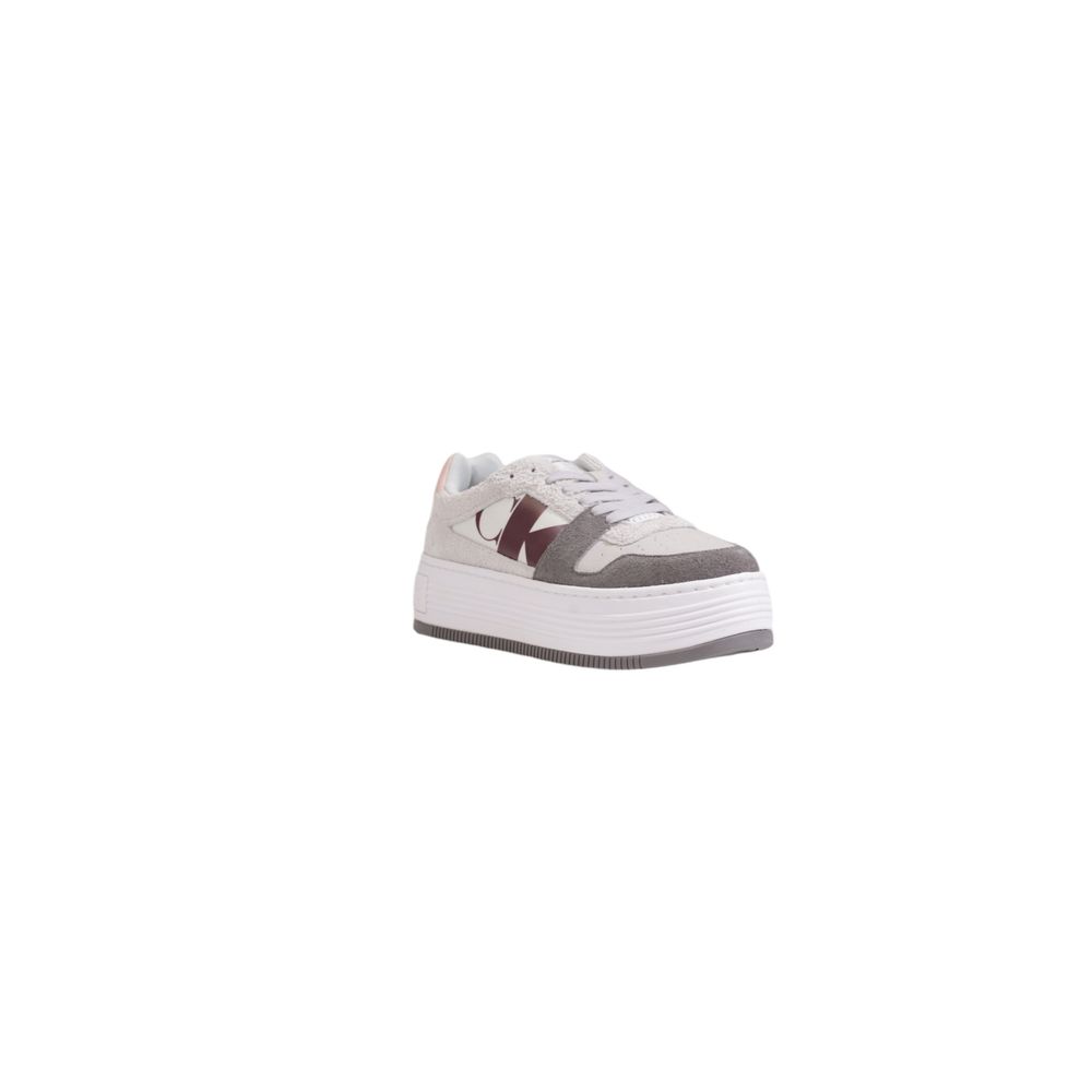 Baskets en cuir gris Calvin Klein Jeans