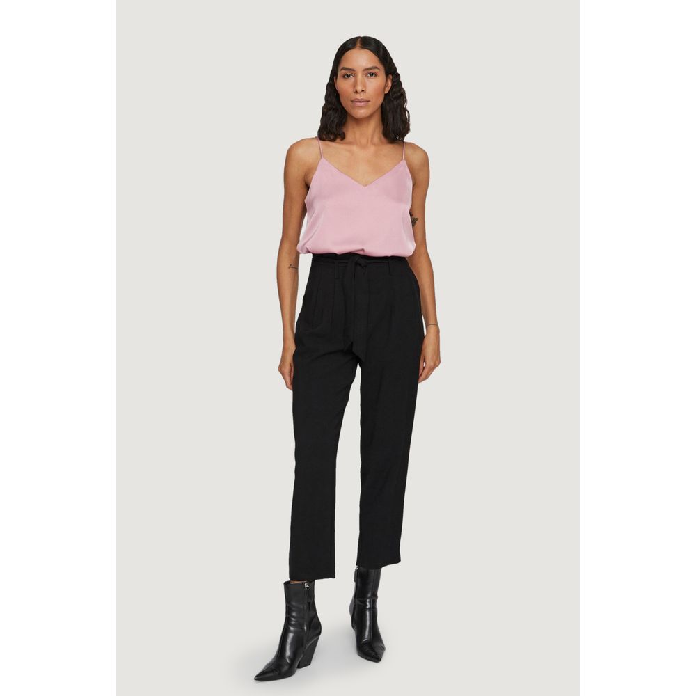 Pantalon court en viscose noire Vila Clothes