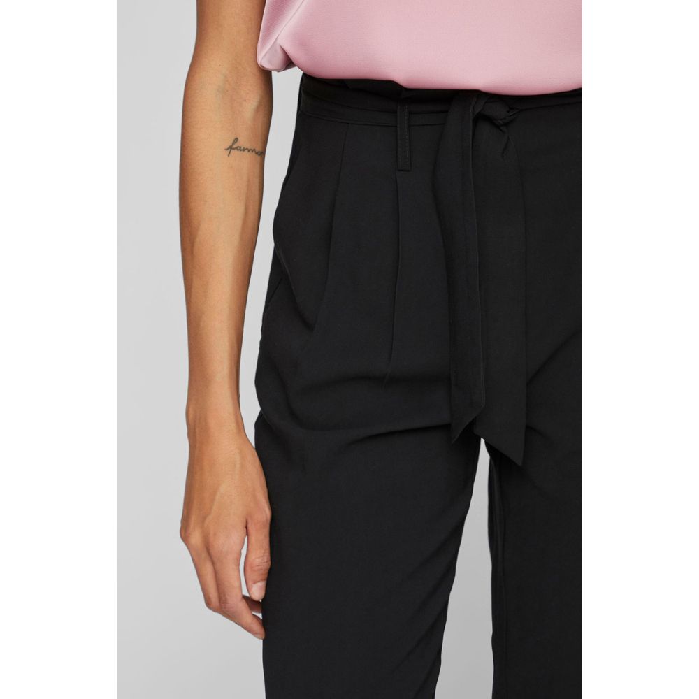 Pantalon court en viscose noire Vila Clothes