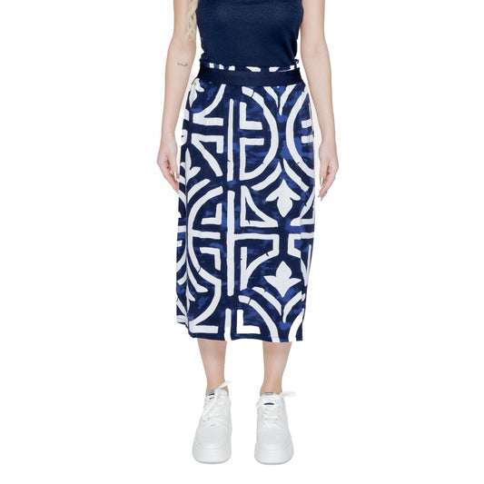 Chemise longue en viscose bleue Street One