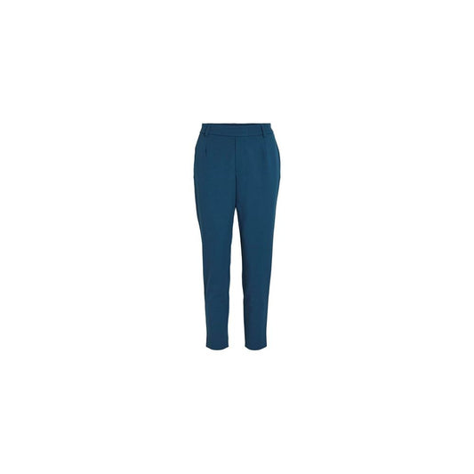 Pantalon en polyester bleu Vila Clothes