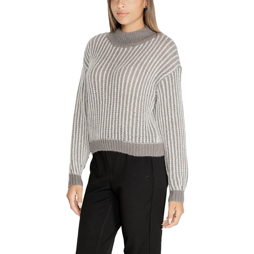 Pull gris en polyester Jacqueline De Yong