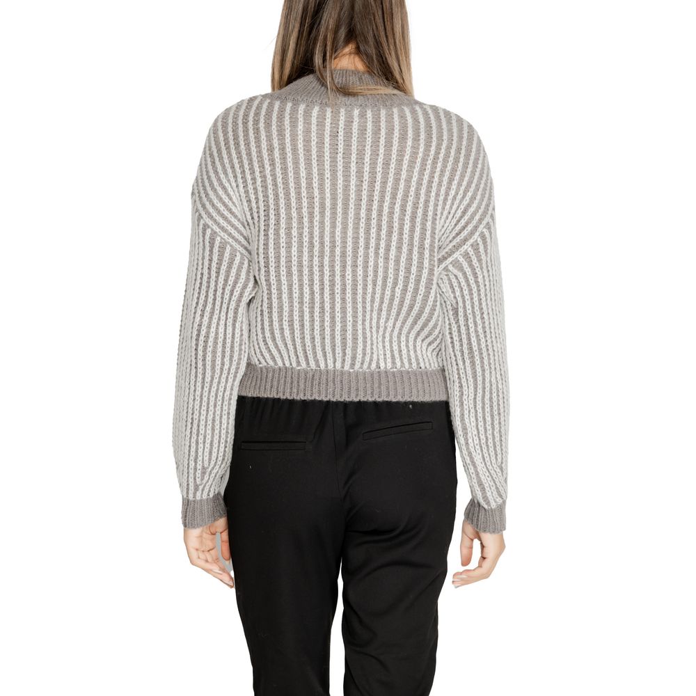 Pull gris en polyester Jacqueline De Yong