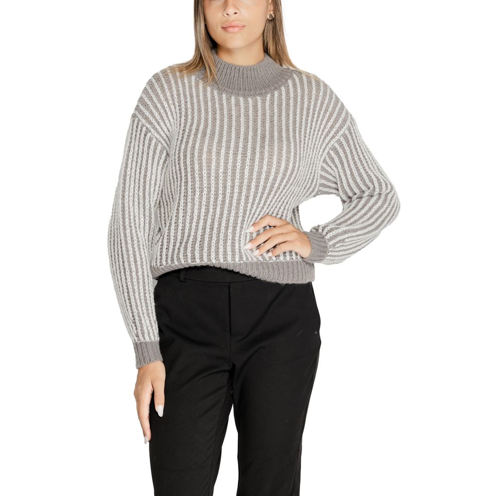 Pull gris en polyester Jacqueline De Yong