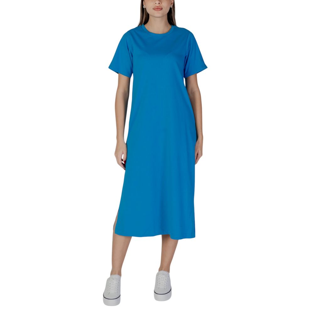 B.Young Robe midi en coton bleu