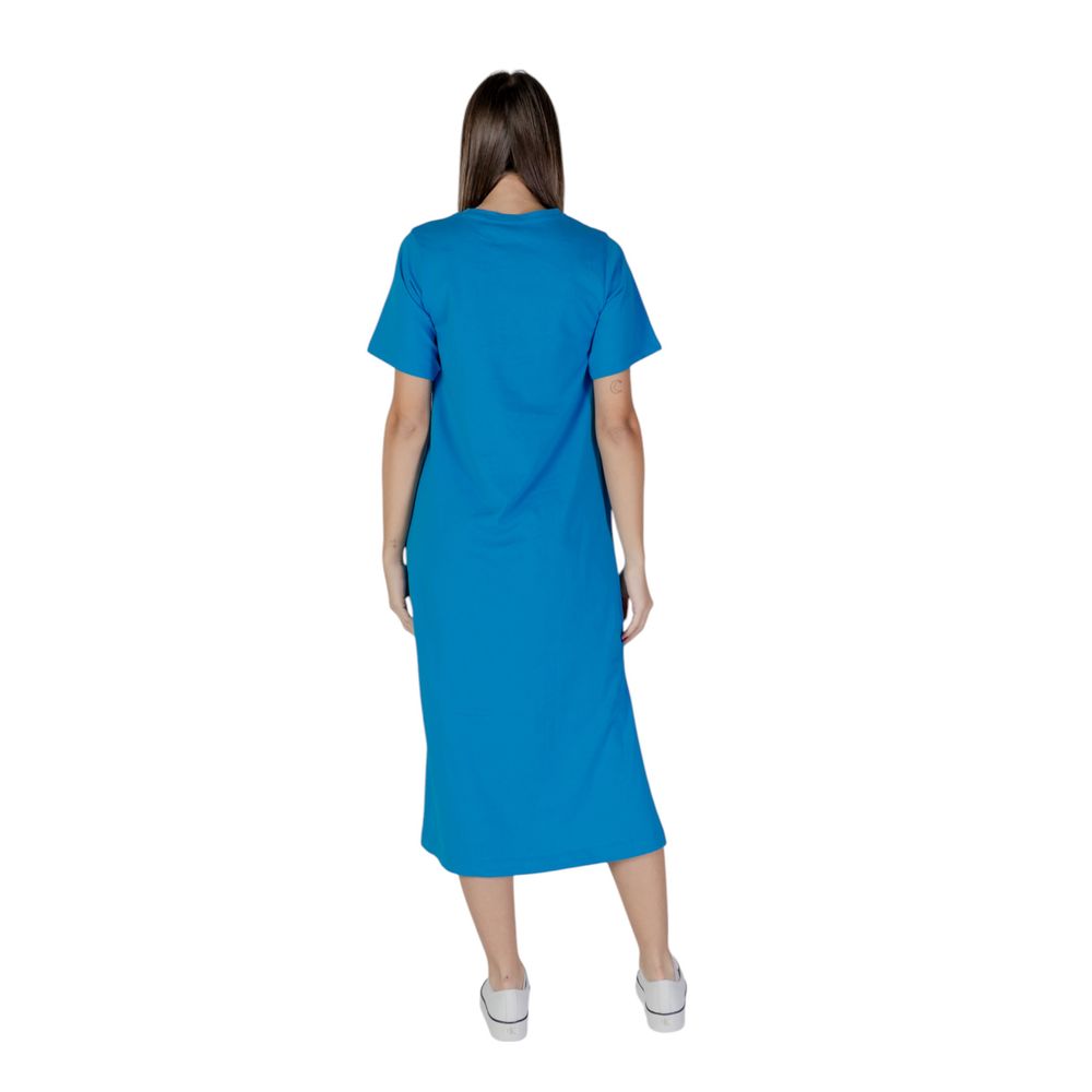B.Young Robe midi en coton bleu