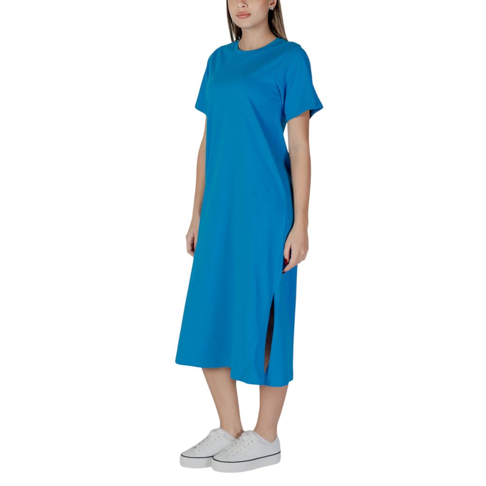 B.Young Robe midi en coton bleu