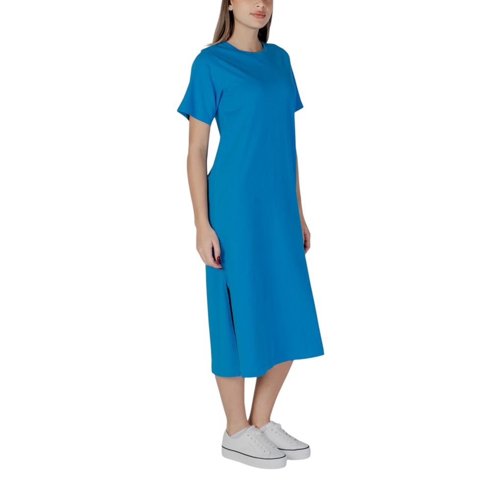 B.Young Robe midi en coton bleu