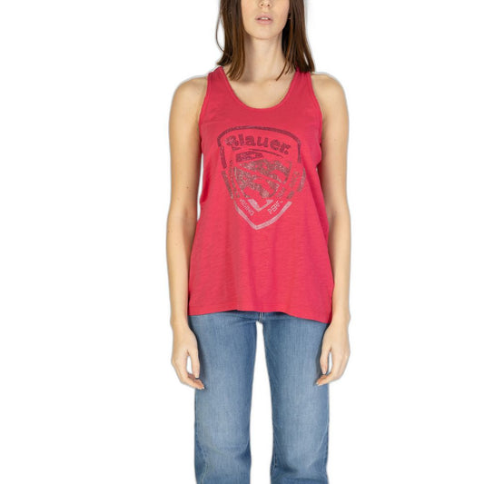 Blauer Rosa Baumwoll-Tanktop