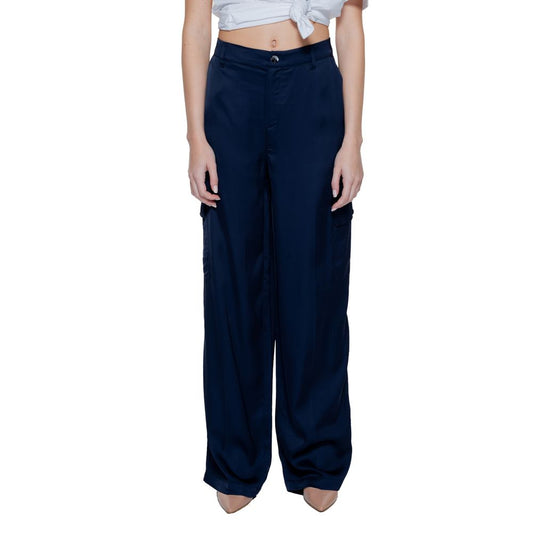 Pantalon en viscose bleu Street One