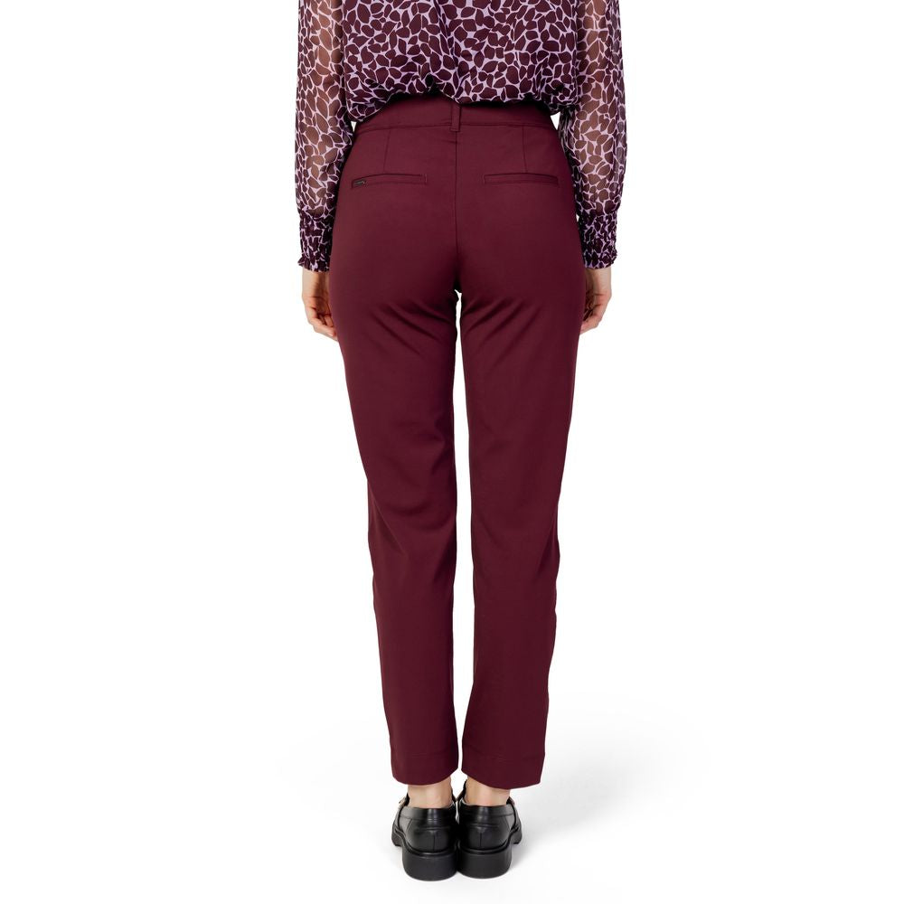 Pantalon en polyester bordeaux Street One