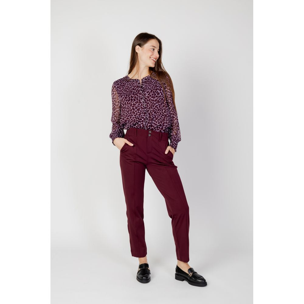 Pantalon en polyester bordeaux Street One