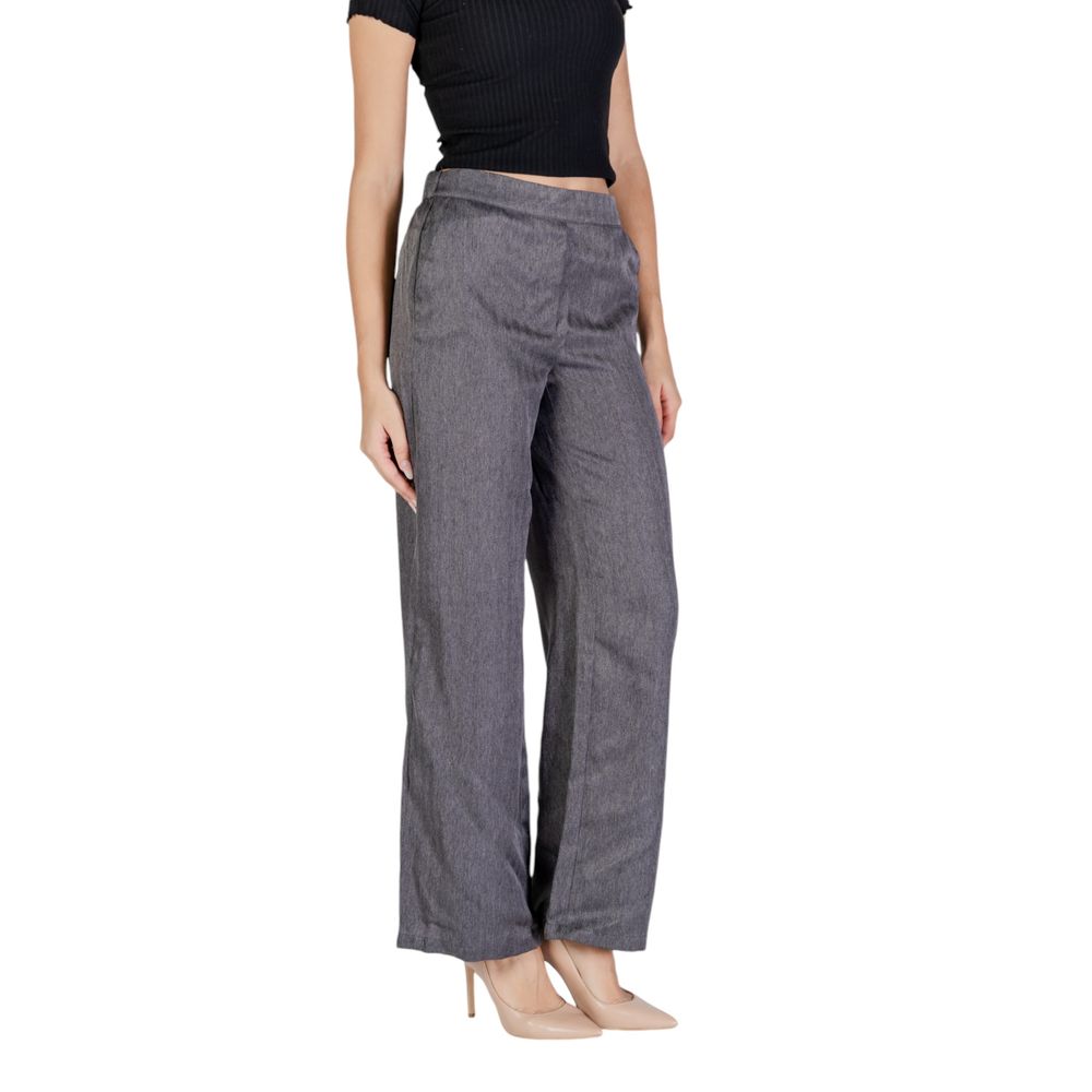 Pantalon en polyester gris Jacqueline De Yong
