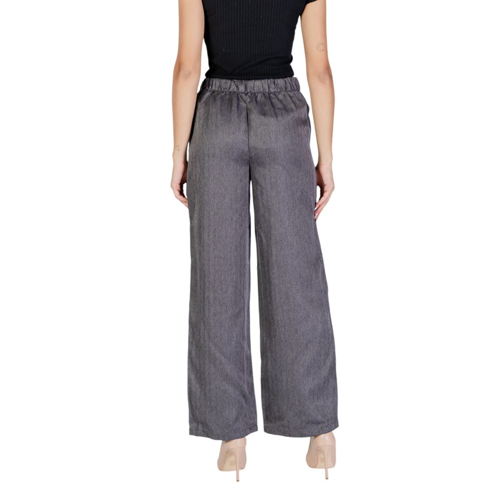 Pantalon en polyester gris Jacqueline De Yong