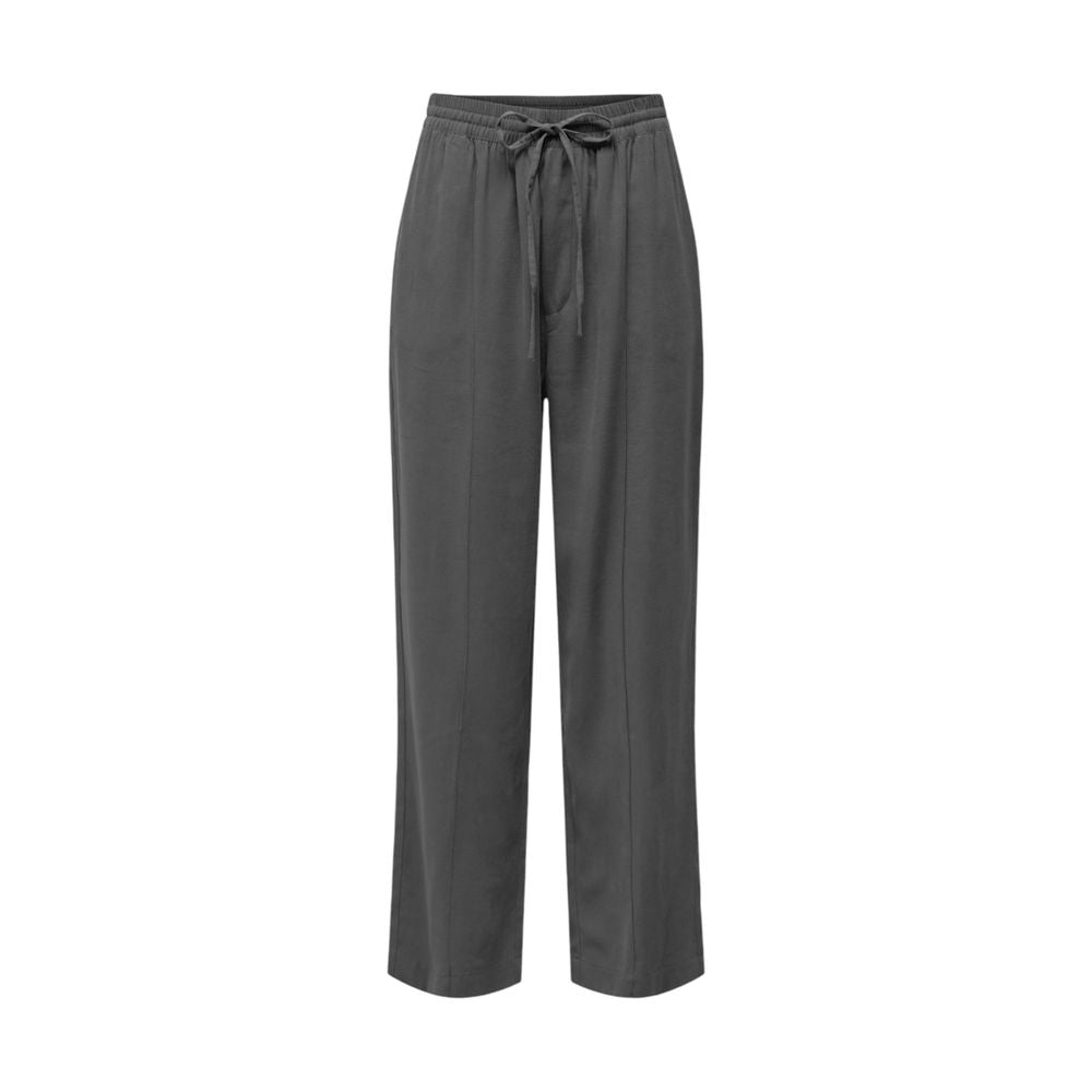 Pantalon en viscose gris Jacqueline De Yong