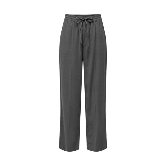 Pantalon en viscose gris Jacqueline De Yong
