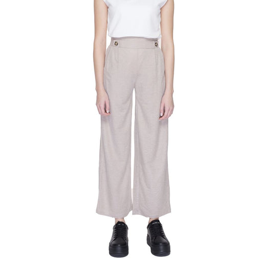 Pantalon en viscose gris Jacqueline De Yong