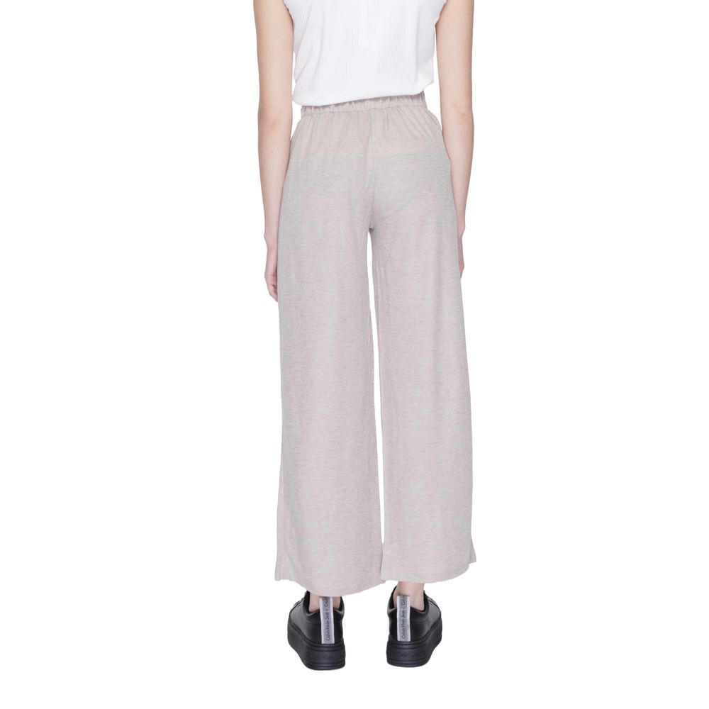 Pantalon en viscose gris Jacqueline De Yong