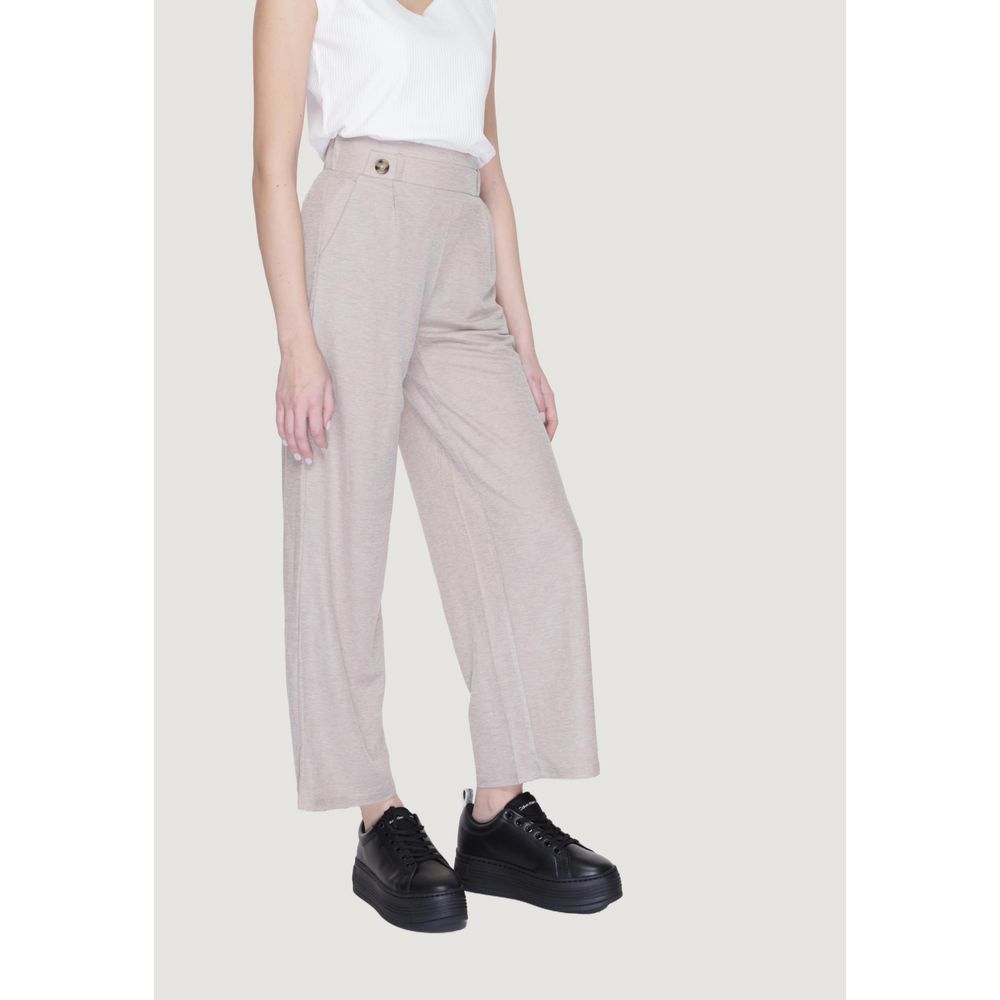 Pantalon en viscose gris Jacqueline De Yong