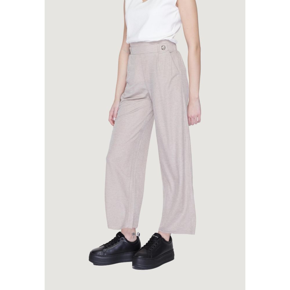 Pantalon en viscose gris Jacqueline De Yong