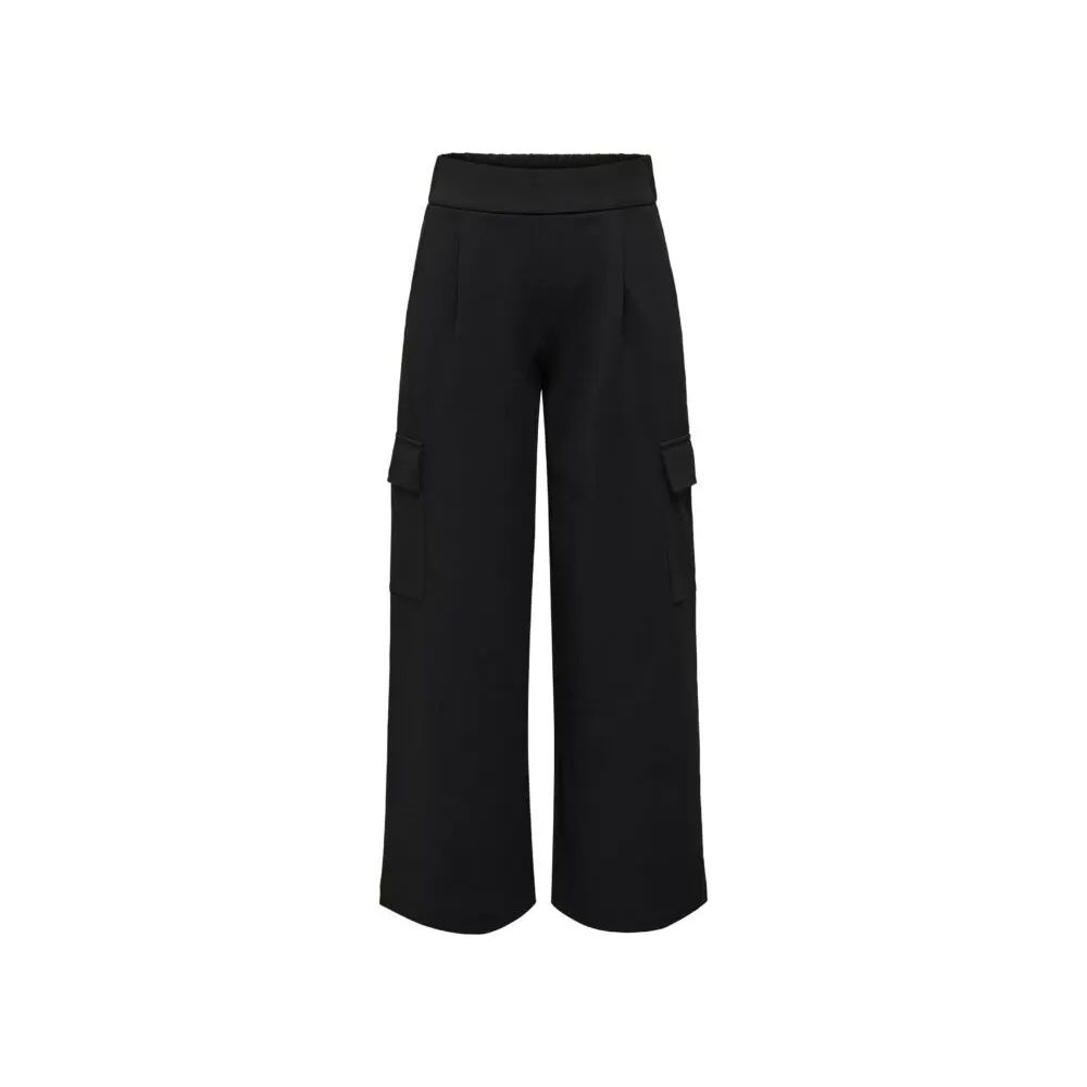 Pantalon en polyester noir Jacqueline De Yong
