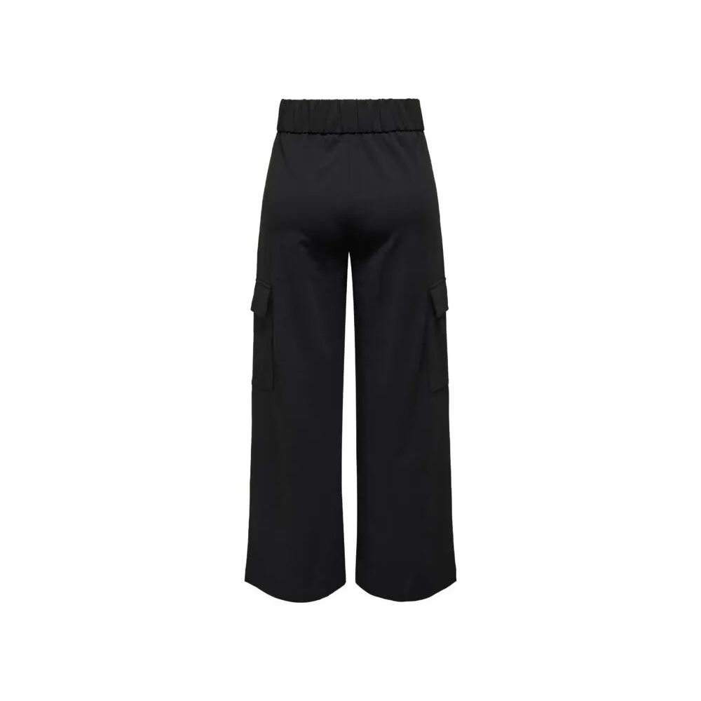 Pantalon en polyester noir Jacqueline De Yong